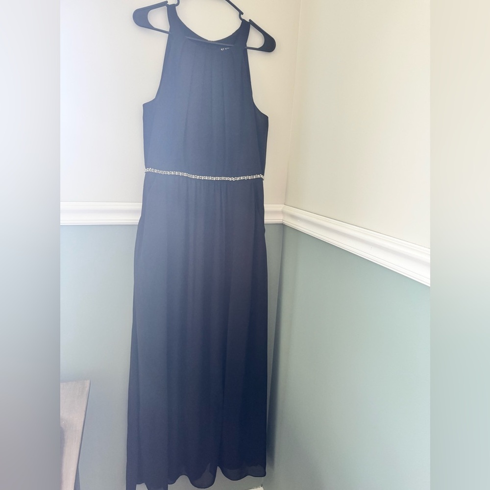SLNY Black Maxi Gown, size 14